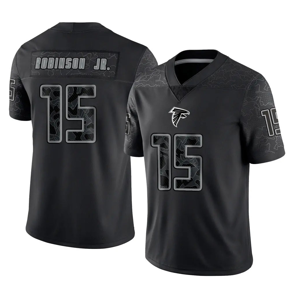 A.Falcons #15 Brian Robinson Player Black RFLCTV Limited Game Mdoa Stitched Jerseys
