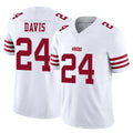SF.49ers #24 Ashtyn Davis Player White Limited Vapor F.U.S.E. Home Game Mdoa Stitched Jerseys