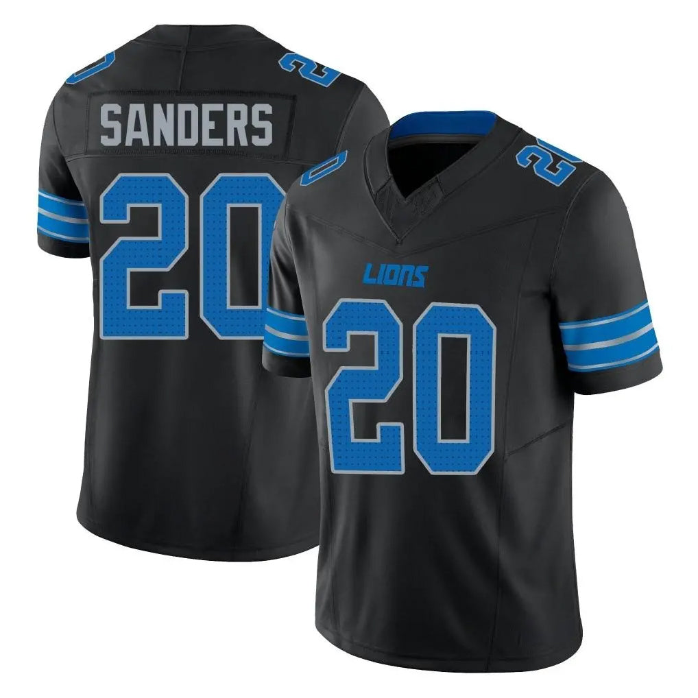 D.Lions #20 Barry Sanders Player Black Alternate Vapor F.U.S.E. Limited Home Game Mdoa Stitched Jerseys
