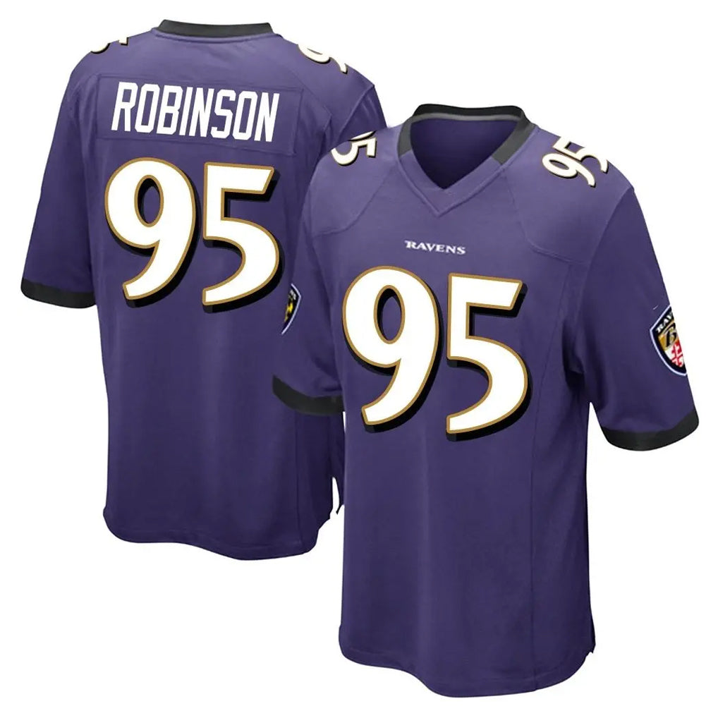B.Ravens #95 Tavius Robinson Player Purple Color Rush Home Game Mdoa Stitched Jerseys
