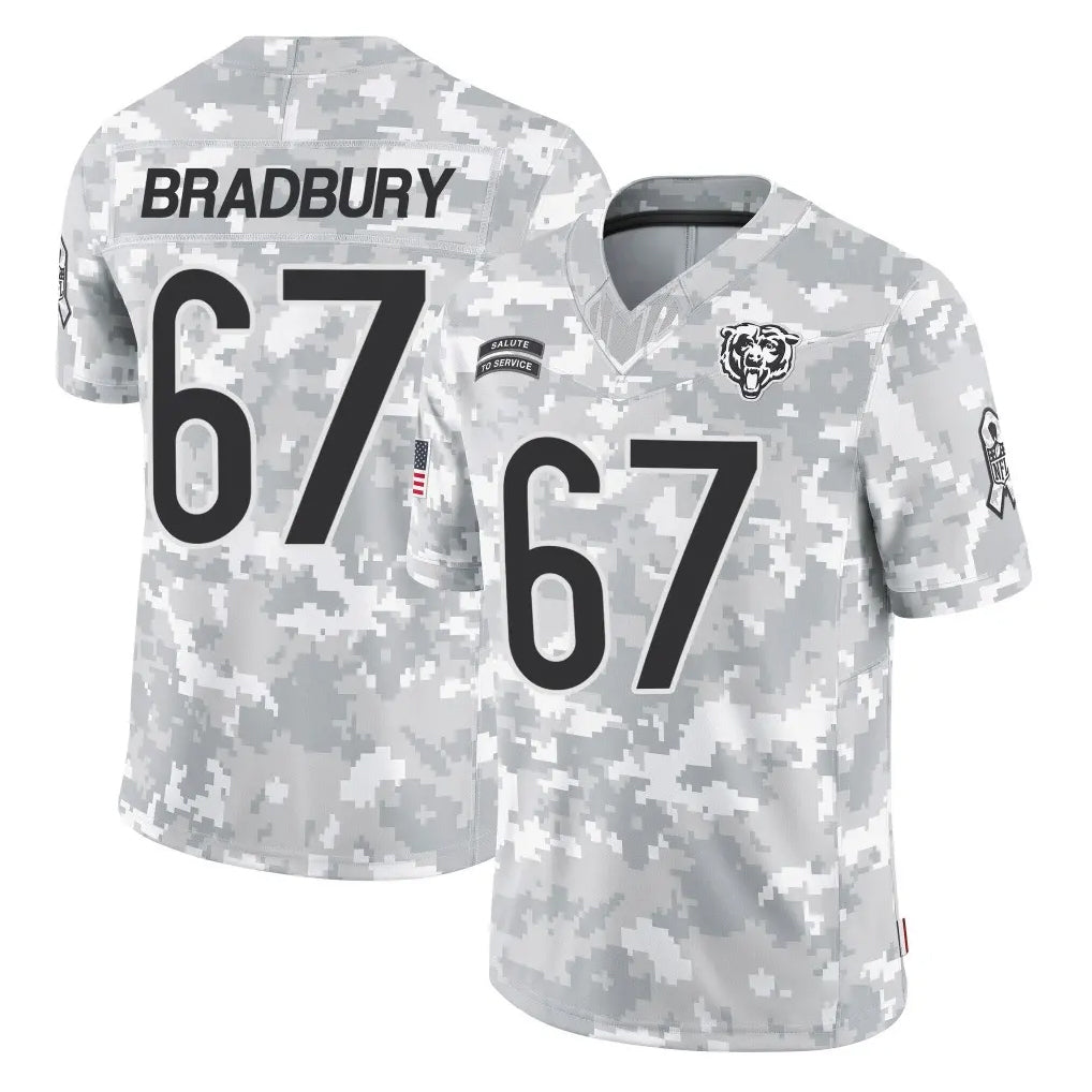C.Bears #67 Garrett Bradbury Player Arctic Camo Salute to Service Limited Mdoa Stitched Jerseys