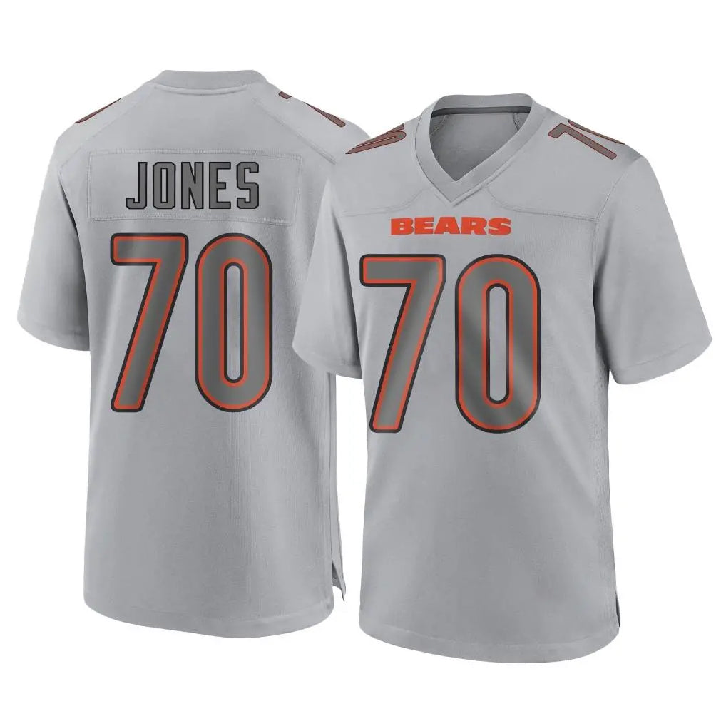 C.Bears #70 Braxton Jones Player Gray Atmosphere Fashion Game Mdoa Stitched Jerseys
