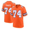 D.Broncos #74 Ben Powers Player Orange Alternate Collection Throwback Game Mdoa Stitched Jerseys