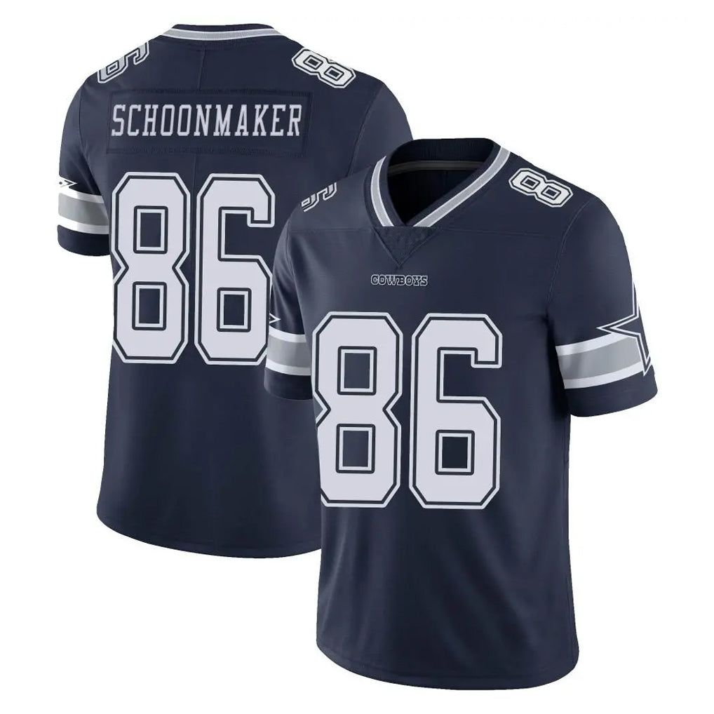 D.Cowboys #86 Luke Schoonmaker Player Navy Vapor Untouchable Limited Home Game Mdoa Stitched Jerseys