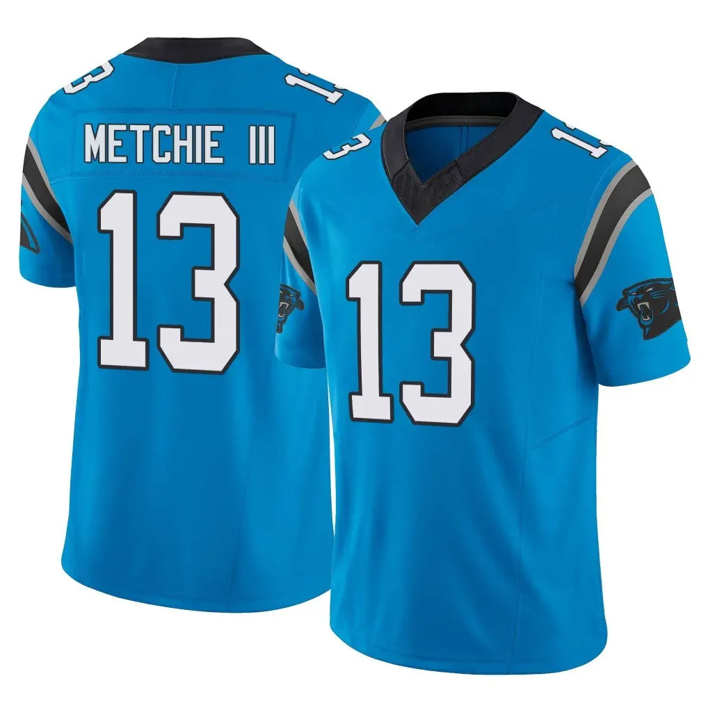 C.Panthers #13 John Metchie III Player Blue Vapor F.U.S.E. Limited Home Game Mdoa Stitched Jerseys