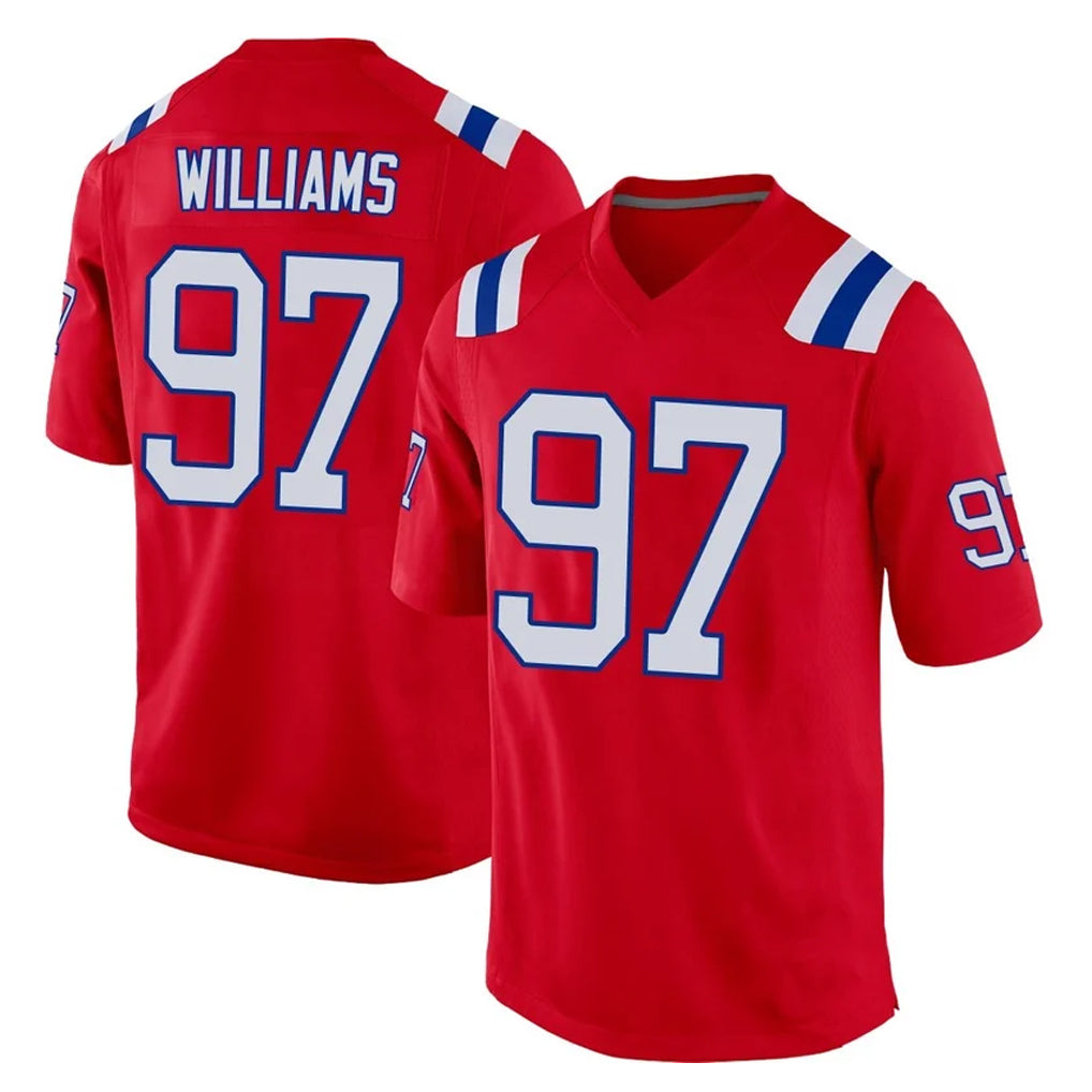 NE.Patriots #97 Milton Williams Player Red Home Game Mdoa Stitched Jerseys