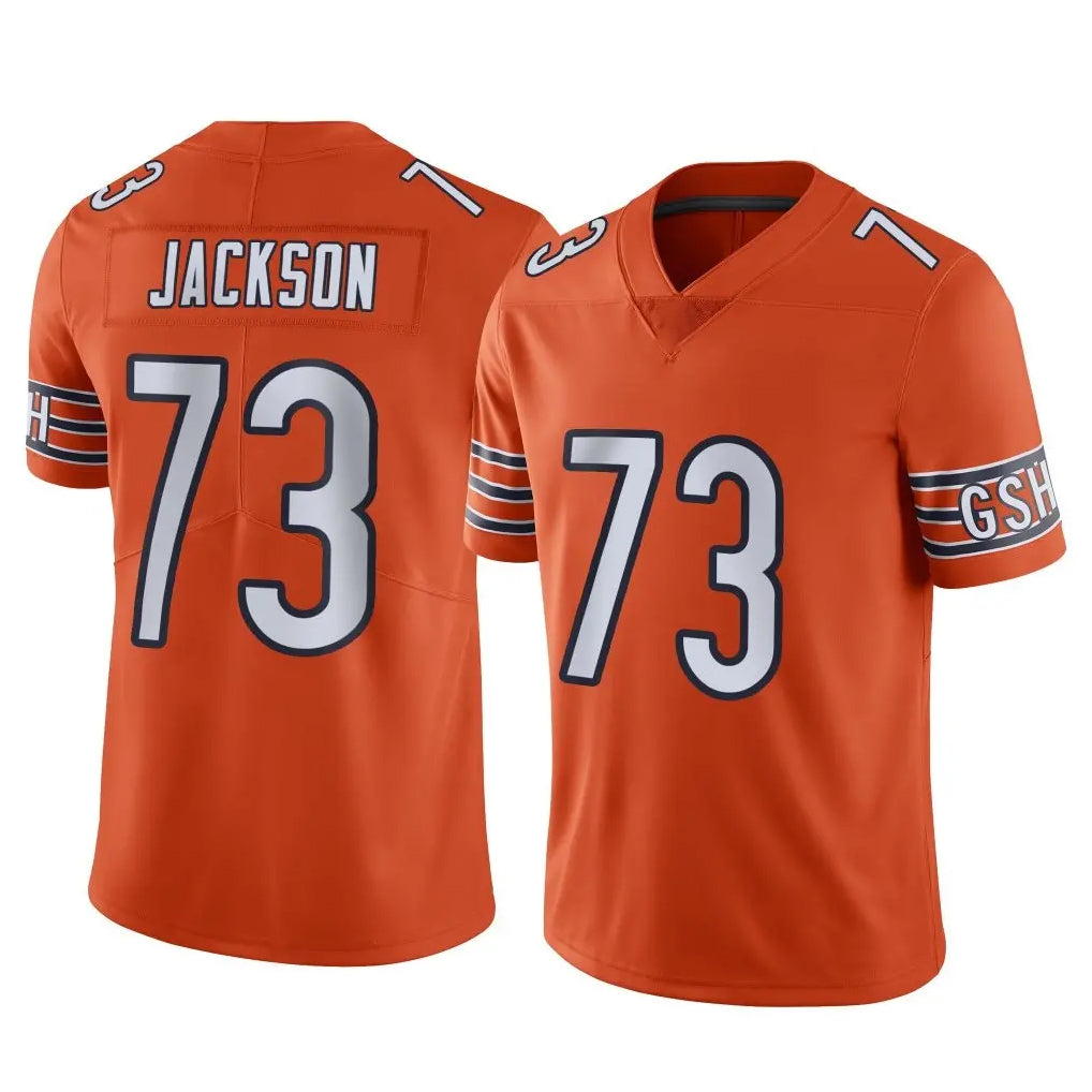C.Bears #73 Jonah Jackson Player Orange Alternate Vapor Limited Home Game Mdoa Stitched Jerseys