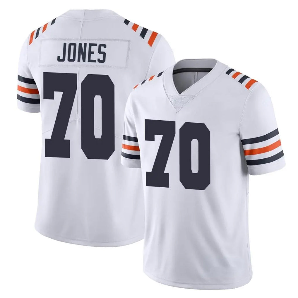 C.Bears #70 Braxton Jones Player White Classic Vapor Limited Home Game Mdoa Stitched Jerseys
