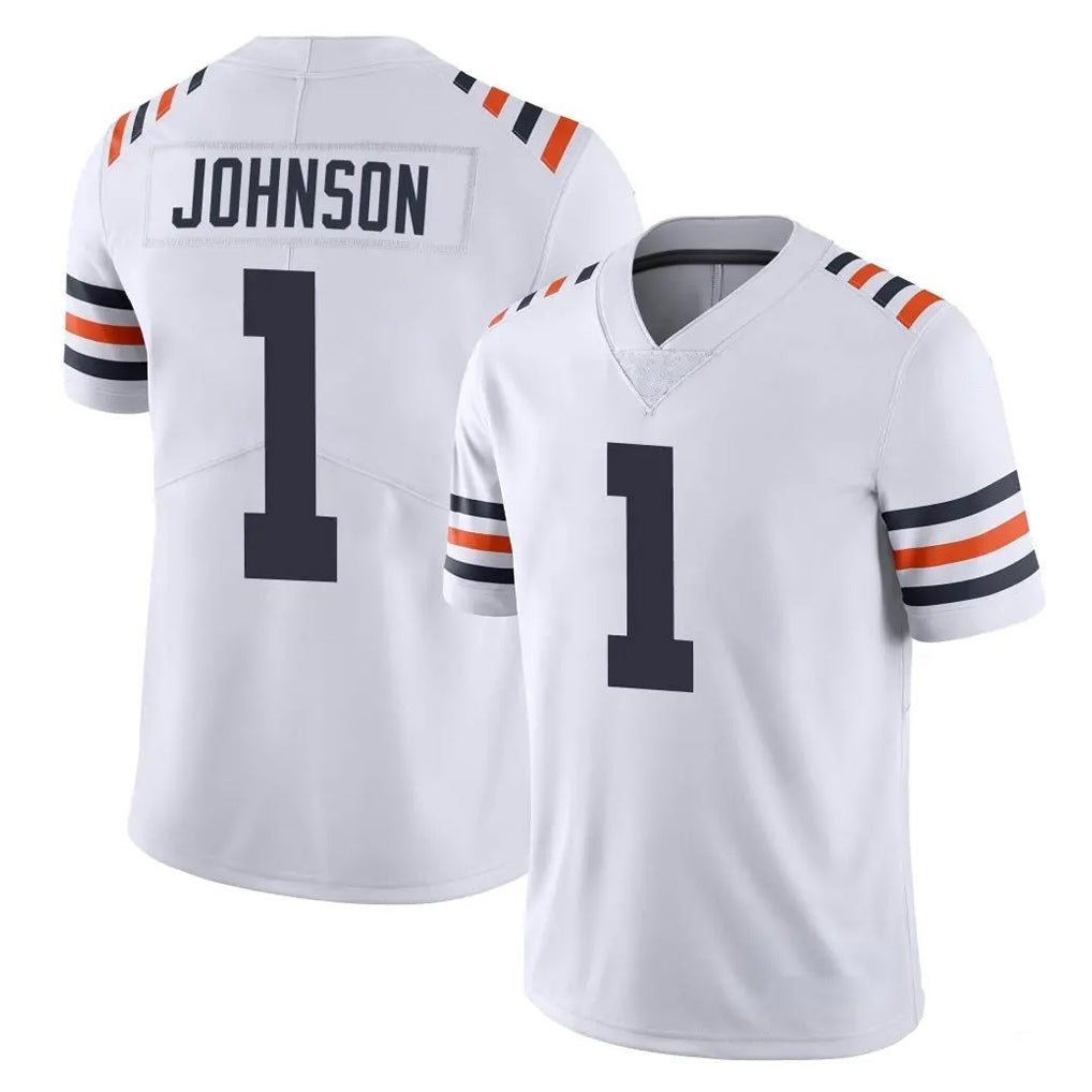 C.Bears #1 Jaylon Johnson Player White Classic Vapor Limited Home Game Mdoa Stitched Jerseys