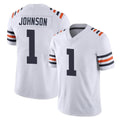 C.Bears #1 Jaylon Johnson Player White Classic Vapor Limited Home Game Mdoa Stitched Jerseys