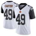 C.Bengals #49 Barrett Carter Player White Color Rush Vapor Untouchable Limted Home Game Mdoa Stitched Jerseys