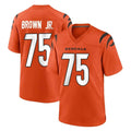 C.Bengals #75 Orlando Brown Jr. Player Orange Home Game Mdoa Stitched Jerseys