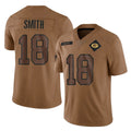 GB.Packers #18 Jonnu Smith Player Brown Salute To Service Limited Mdoa Stitched Jerseys