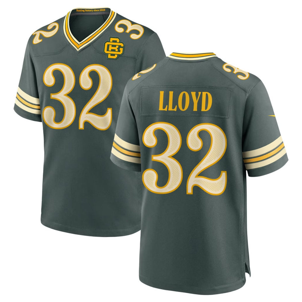 GB.Packers #32 MarShawn Lloyd Player Green 2026 Rivalries Collection Home Game Mdoa Stitched Jerseys