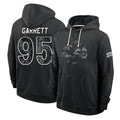 LA.Rams #95 Myles Garrett Player 2026 Black Logo Pullover Hoodies Limited Game Mdoa Stitched Jerseys