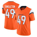 D.Broncos #49 Alex Singleton Player Orange Vapor F.U.S.E. Limited Home Game Mdoa Stitched Jerseys