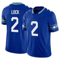 S.Seahawks #2 Drew Lock Player Royal Limited Throwback Vapor F.U.S.E. Home Game Mdoa Stitched Jerseys