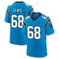 C.Panthers #68 Damien Lewis Player Blue Home Game Mdoa Stitched Jerseys