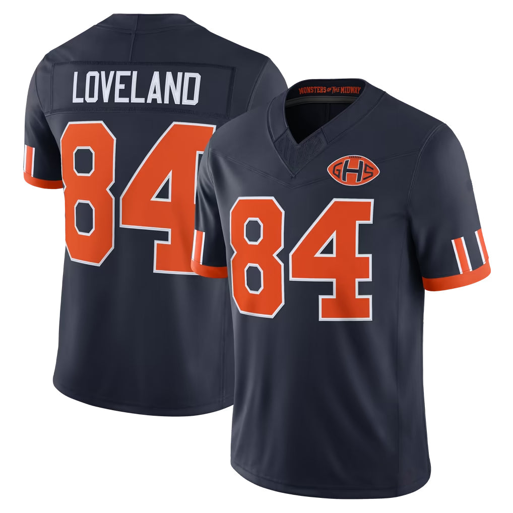 C.Bears #84 Colston Loveland Player Navy Limited 2026 Rivalries Collection Home Game Mdoa Stitched Jerseys