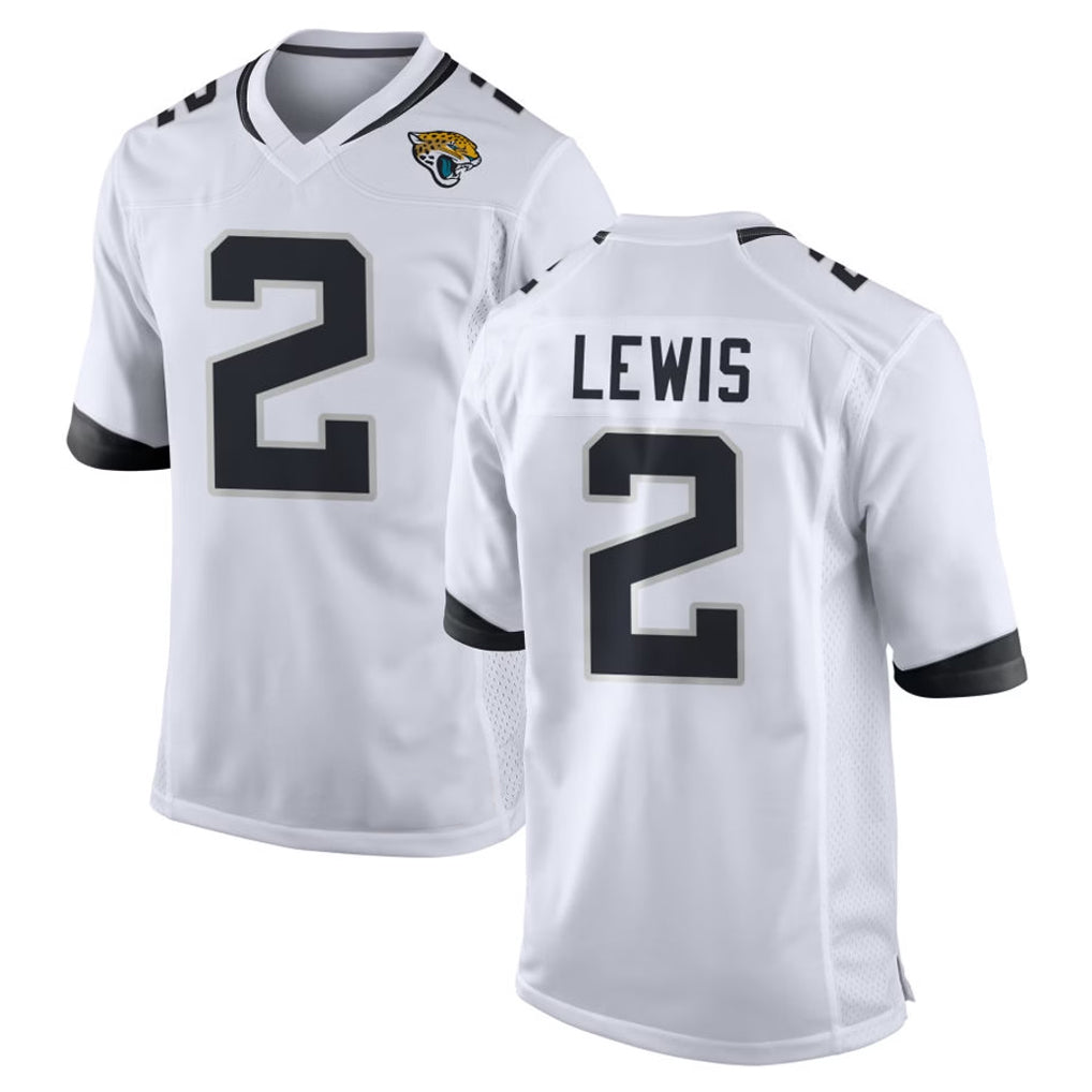 J.Jaguars #2 Jourdan Lewis Player White Home Game Mdoa Stitched Jerseys