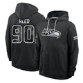 S.Seahawks #90 Jarran Reed Player 2026 Black Logo Pullover Hoodies Limited Game Mdoa Stitched Jerseys