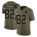 C.Panthers #82 Tommy Tremble Player Olive 2025 Salute to Service Limited Game Mdoa Stitched Jerseys