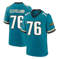 J.Jaguars #76 Ezra Cleveland Player Teal Prowler Throwback Limited Home Game Mdoa Stitched Jerseys