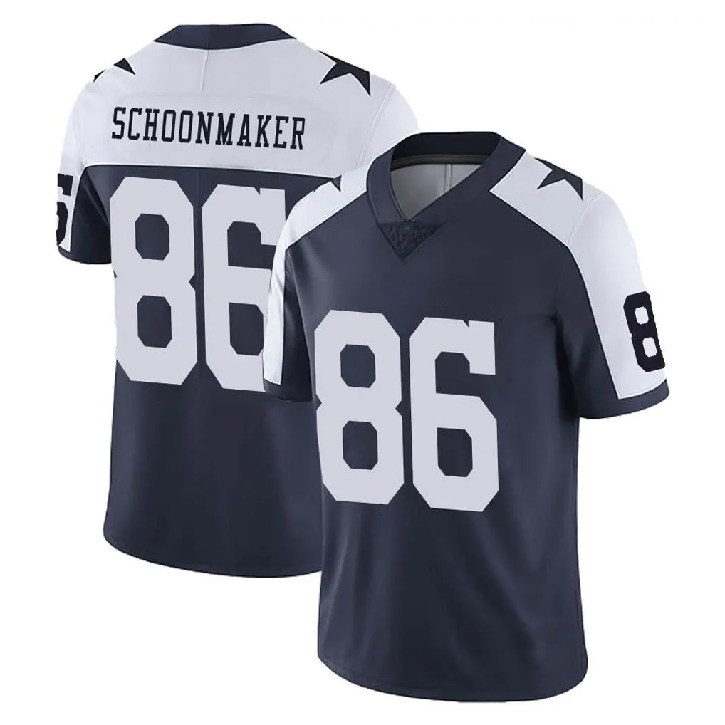 D.Cowboys #86 Luke Schoonmaker Player Navy-White Limited Alternate Vapor Untouchable Home Game Mdoa Stitched Jerseys