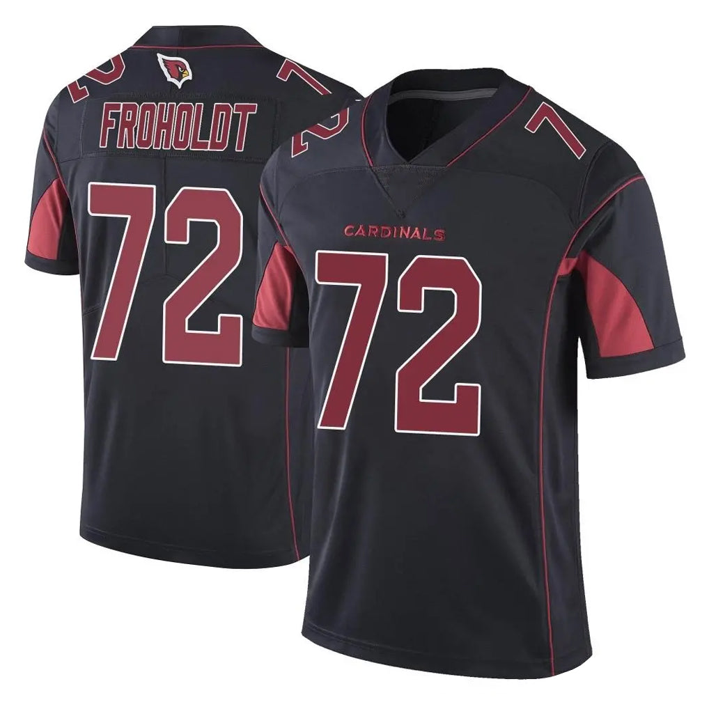 A.Cardinals #72 Hjalte Froholdt Player Black Limited Color Rush Vapor Untouchable Home Game Mdoa Stitched Jerseys