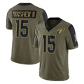 A.Cardinals #15 Gardner Minshew II Player Olive Salute To Service Limited Game Mdoa Stitched Jerseys
