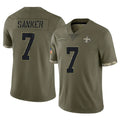 NO.Saints #7 Jonas Sanker Player Olive Salute To Service Limited Mdoa Stitched Jerseys