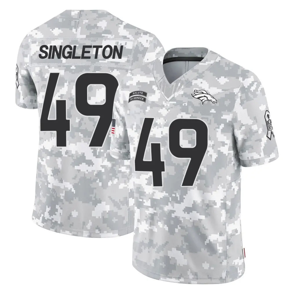 D.Broncos #49 Alex Singleton Player Arctic Camo Salute To Service Limited Mdoa Stitched Jerseys