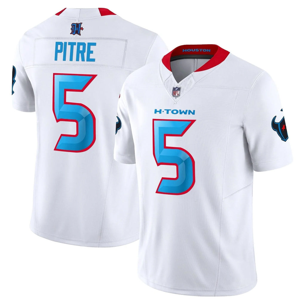 H.Texans #5 Jalen Pitre Player Whtie 2024 Vapor Limited Home Game Mdoa Stitched jerseys