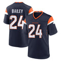 D.Broncos #24 Champ Bailey Player Navy Home Game Mdoa Stitched Jerseys