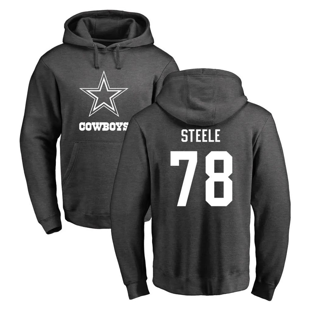 D.Cowboys #78 Terence Steele Player Ash One Color Pullover Hoodie Limited Mdoa Stitched Jerseys