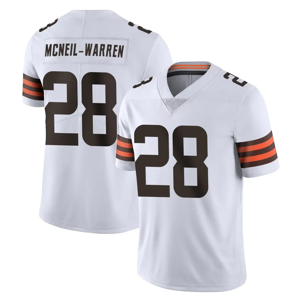 C.Browns #28 Emmanuel McNeil-Warren Player White Vapor Untouchable Limited Home Game Mdoa Stitched Jerseys