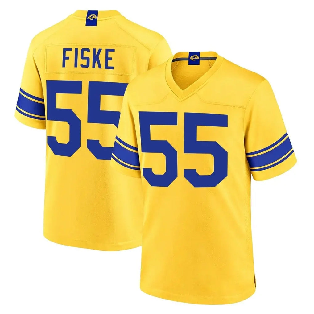 LA.Rams #55 Braden Fiske Player Gold Classic Sol Home Game Mdoa Stitched Jerseys