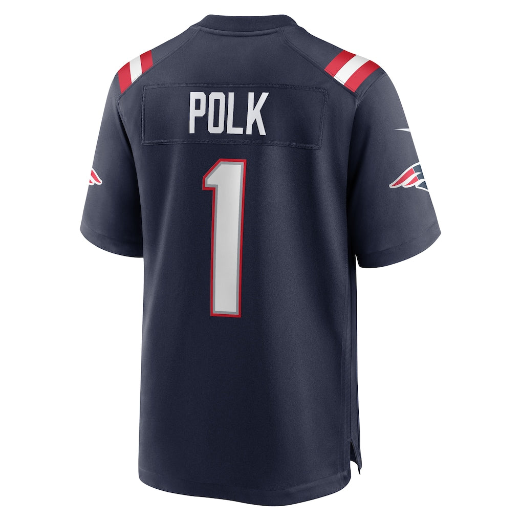 Mdoa NE.Patriots #1 Ja'Lynn Polk Navy Game Player Jersey