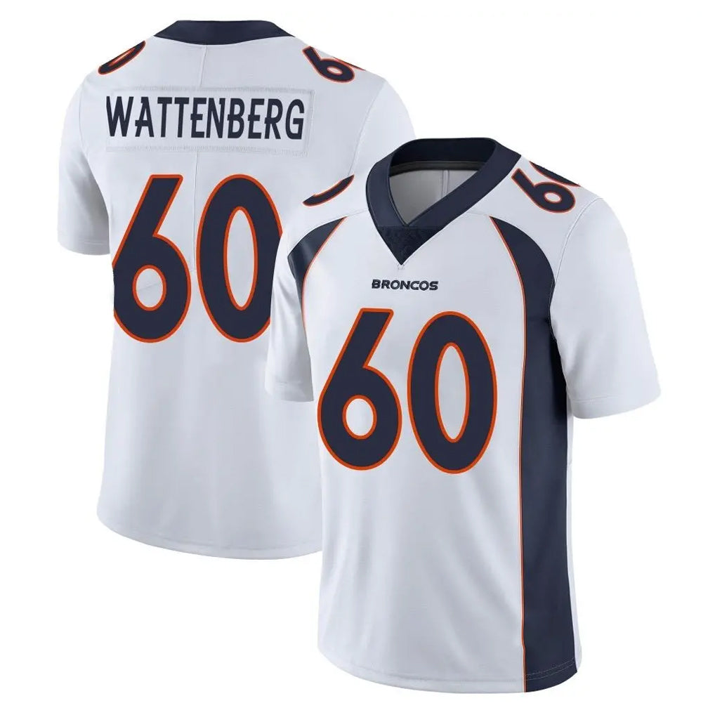 D.Broncos #60 Luke Wattenberg Player White Vapor Untouchable Limited Home Game Mdoa Stitched Jerseys