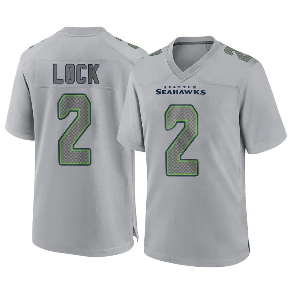 S.Seahawks #2 Drew Lock Player Gray Atmosphere Fashion Home Game Mdoa Stitched Jerseys