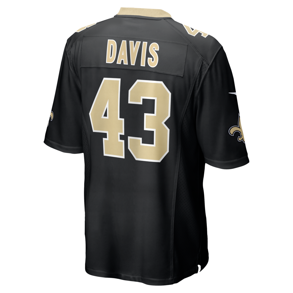 Mdoa NO.Saints #43 Michael Davis Black Team Game Jersey