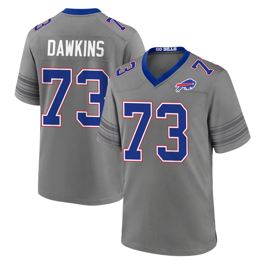 B.Bills #73 Dion Dawkins Player Gray Nickel City Home Game Mdoa Stitched Jerseys
