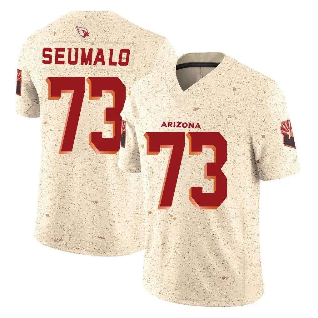 A.Cardinals #73 Isaac Seumalo Player Cream Rivalries Collection Vapor Limited Home Game Mdoa Stitched Jerseys