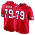 B.Bills #79 Spencer Brown Player Red Home Game Mdoa Stitched Jerseys
