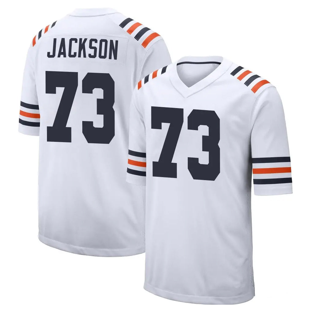 C.Bears #73 Jonah Jackson Player White Classic Home Game Mdoa Stitched Jerseys