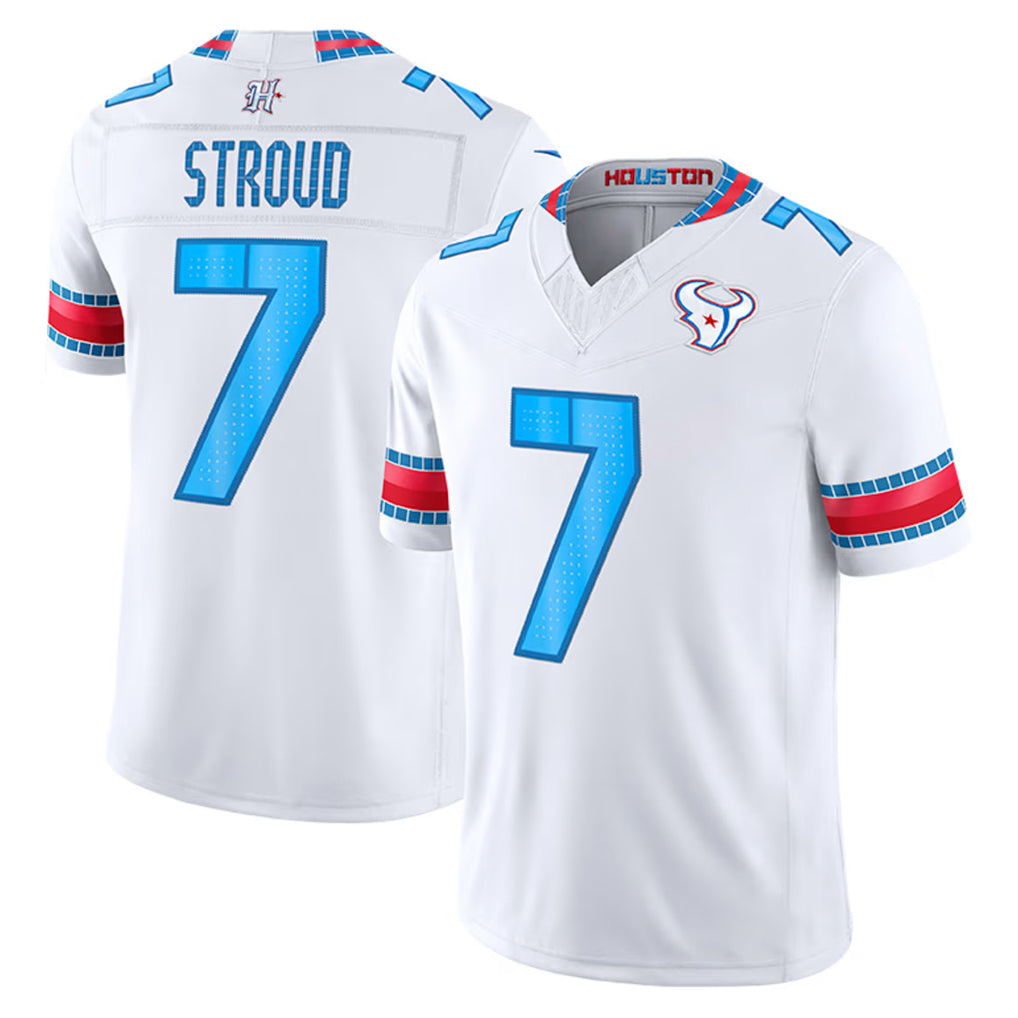 H.Texans #7 CJ Stroud Player Whtie 2026 Rivalries Vapor Limited Home Game Mdoa Stitched jerseys