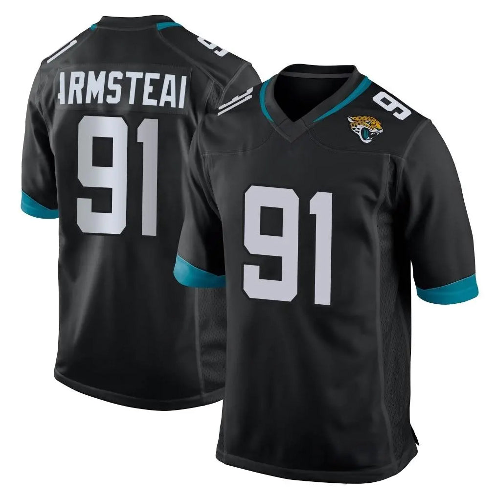 J.Jaguars #91 Arik Armstead Player Black Home Game Mdoa Stitched Jerseys