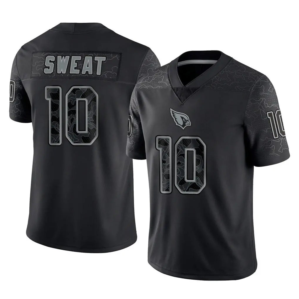 A.Cardinals #10 Josh Sweat Player Black RFLCTV Limited Home Game Mdoa Stitched Jerseys