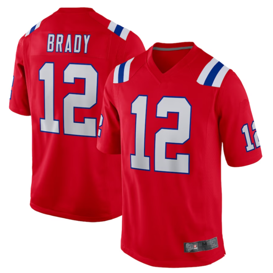 Mdoa NE.Patriots #12 Tom Brady Player Red Game Stitched Jerseys
