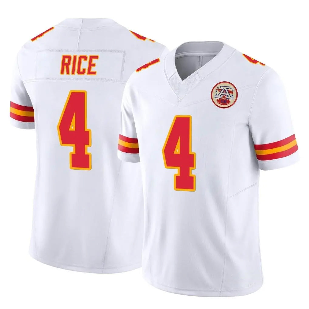 KC.Chiefs #4 Rashee Rice Player White Limited Vapor F.U.S.E. Home Game Stitched Jerseys